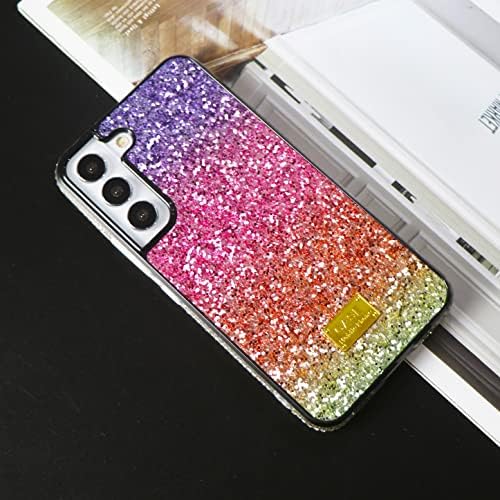 Umhlaba Kompatibilan je sa Samsung Galaxy S23 Case Sparkly Glitter Luxury Girly Women Slatka telefon Galaxys23 Gradient Rainbow Bling