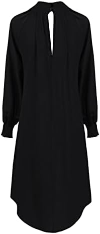 Crne Mini haljine za žene Plus Size ženske modne haljine labave jednobojne haljine s dugim rukavima za žene u trendu