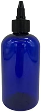 8 oz plavih bostonskih plastičnih boca -12 Pakovanje prazno ponovno punjenje boca - BPA besplatno - esencijalna ulja - aromaterapija