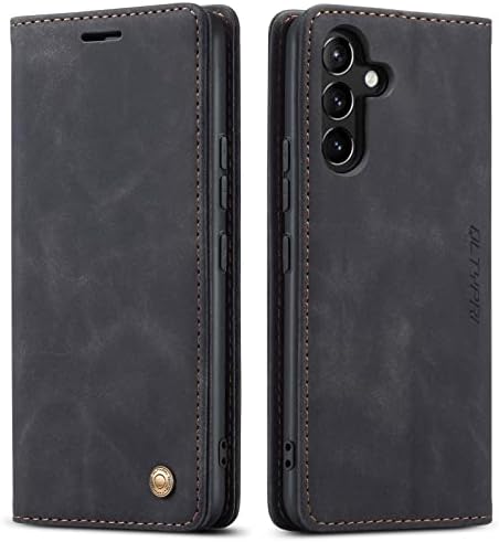 QLTYPRI Samsung Galaxy A14 5G case Vintage PU kožna torbica za novčanik TPU Branik [Slotovi za kartice] [Hands-Free Kickstand] [magnetno