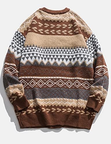Muška jesen zima vintage prugasti džemper pulover Duks preveliki rukav rukav rukav džemper pleteni puloveri vrhovi.