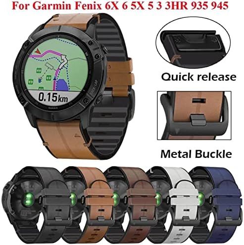 NDJQY Quickfit Watch remen za Garmin Fenix ​​7 7x 6 6x Pro 5x 5 Plus 3HR 935 945 S60 originalni kožni silikonski pametni sat 22 26