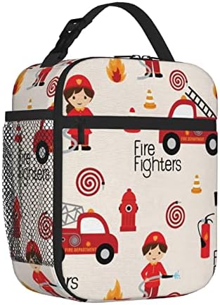 FFEXS dečaci i devojčice u vatrogascima izolovana torba za ručak, za višekratnu upotrebu, pogodna za posao, školu, piknik ili putovanja