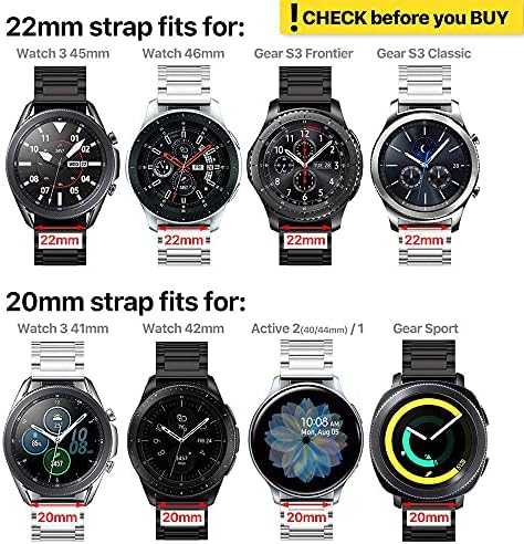 AISPORTS kompatibilan sa Samsung Galaxy Watch 5/5 Pro Band keramikom, 20mm brzo oslobađanje Watch Band leptir kopča narukvica zamjenska traka za Galaxy Watch 4/4 Classic / 3 41mm/Active 2 / Active / 42mm