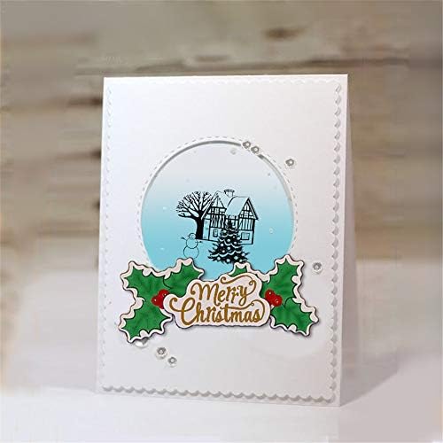 Sretan božićni božićni ukrasi za čiste jasne marke za božićne čestitke koje čine ukrašavanje i bilježnice gumenih marki za plovilo