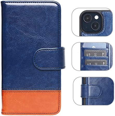FLYEE 2-u-1 torbica za novčanik kompatibilna za Apple iPhone 14 sa držačem za kartice, luksuznom Premium kožom, magnetom,odvojivom