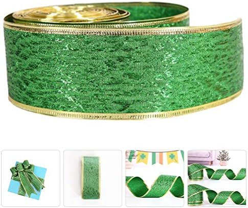 BESTOYARD Green Decor Roll Patricks Day Ribbon zeleno Pakovanje poklon traka za Patricks Day ukras zanati zalihe zelenila vijenac